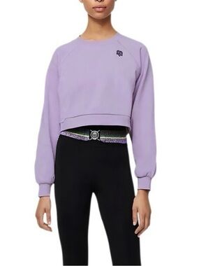 Varley x Maje Mauve Purple Cropped Top Sweatshirt Large
